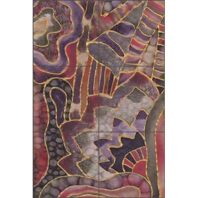 Pattern Tile Backsplash Smith Ceramic Mural Labryinth Art POV-KM001    362292142024